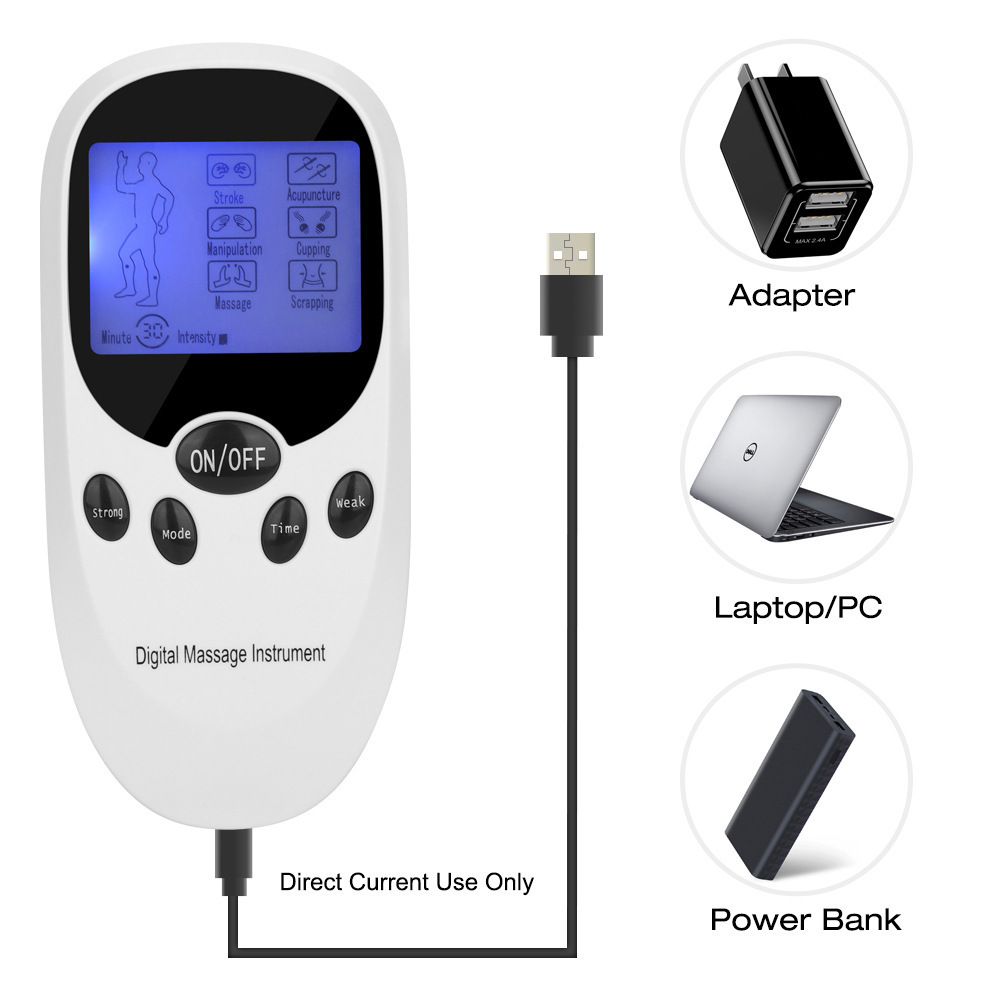 電子脈衝雙通道按摩器 頸部腰部隨身家用電動按摩儀