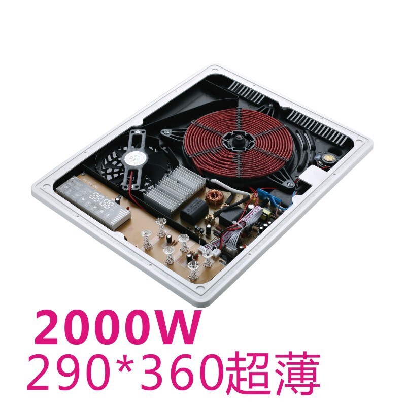 Lò sưởi điện từ 2000W cực mỏng với một cái bàn kính trong bóng tối, ẩn, được cách nhiệt, nhà máy lò nhiệt điện từ.