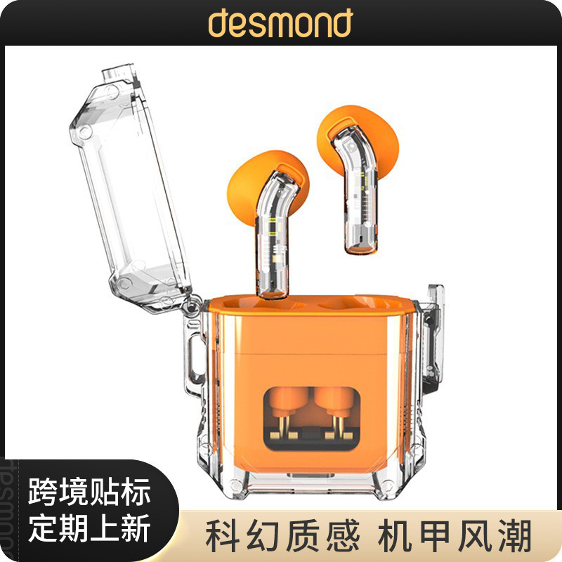 Mô hình cá nhân mới X3 không dây tai kép TWS trong suốt hàng giờ trong suốt với 5.3 điện thoại tai màu xanh
