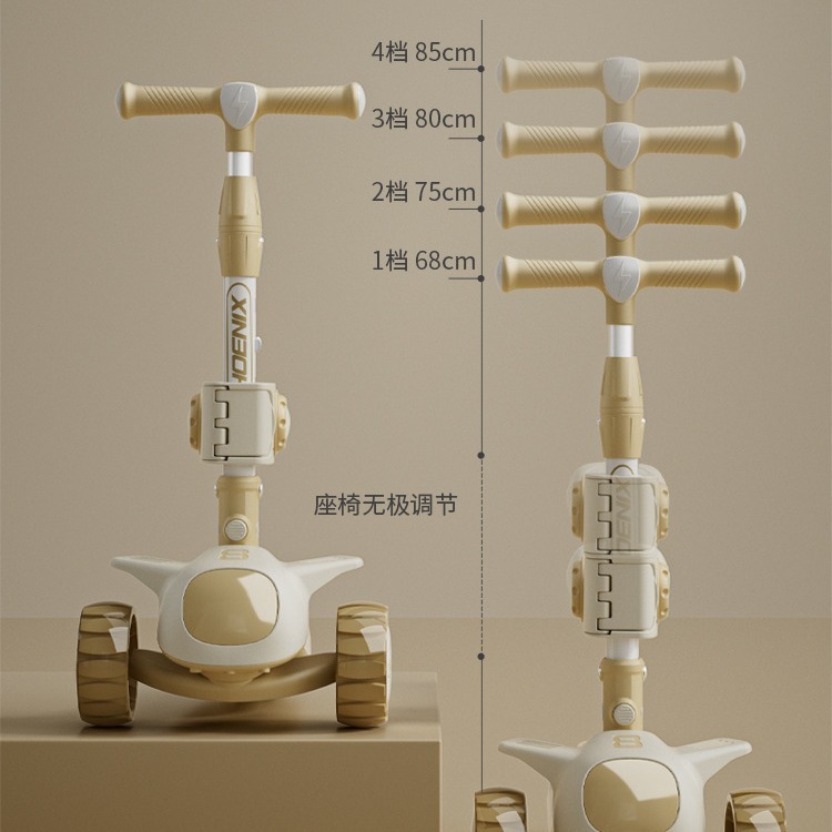 Tay trượt xe máy của trẻ em, vận động viên trượt tuyết, 1-3-12 tuổi.