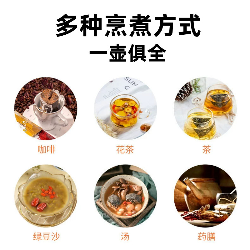 1.5升養生壺禮品煎藥壺煮加厚玻璃辦公室花茶黑茶壺煮茶壺批發