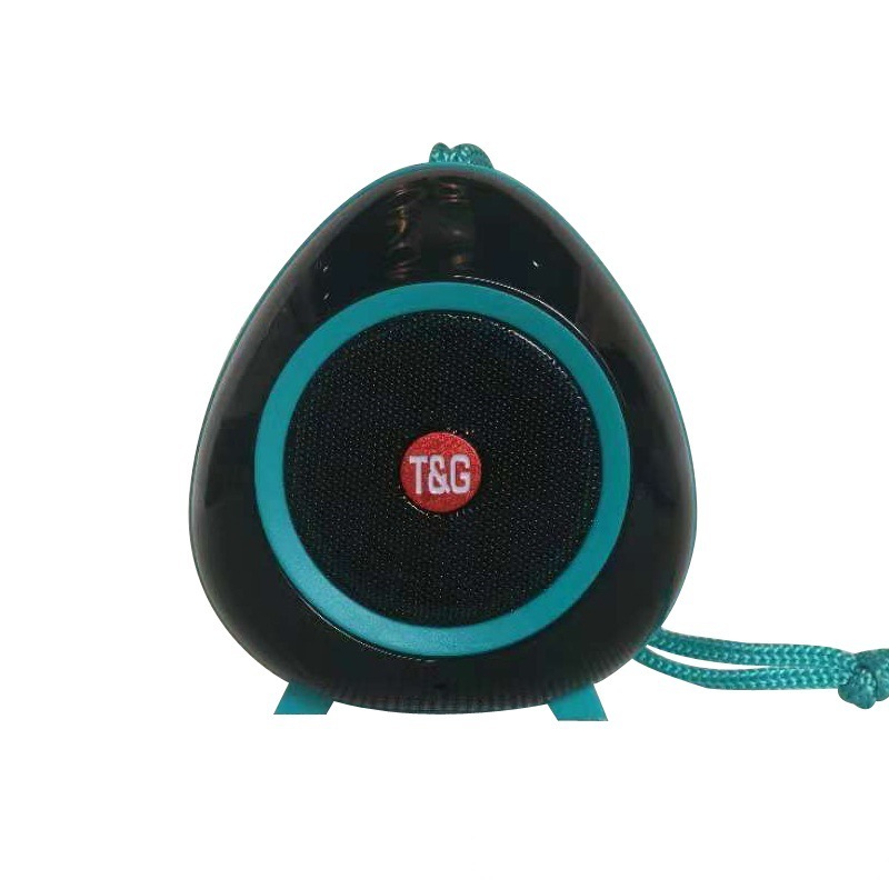 Một cái máy điều khiển tí hon cầm tay với một màng không dây, bằng răng xanh.