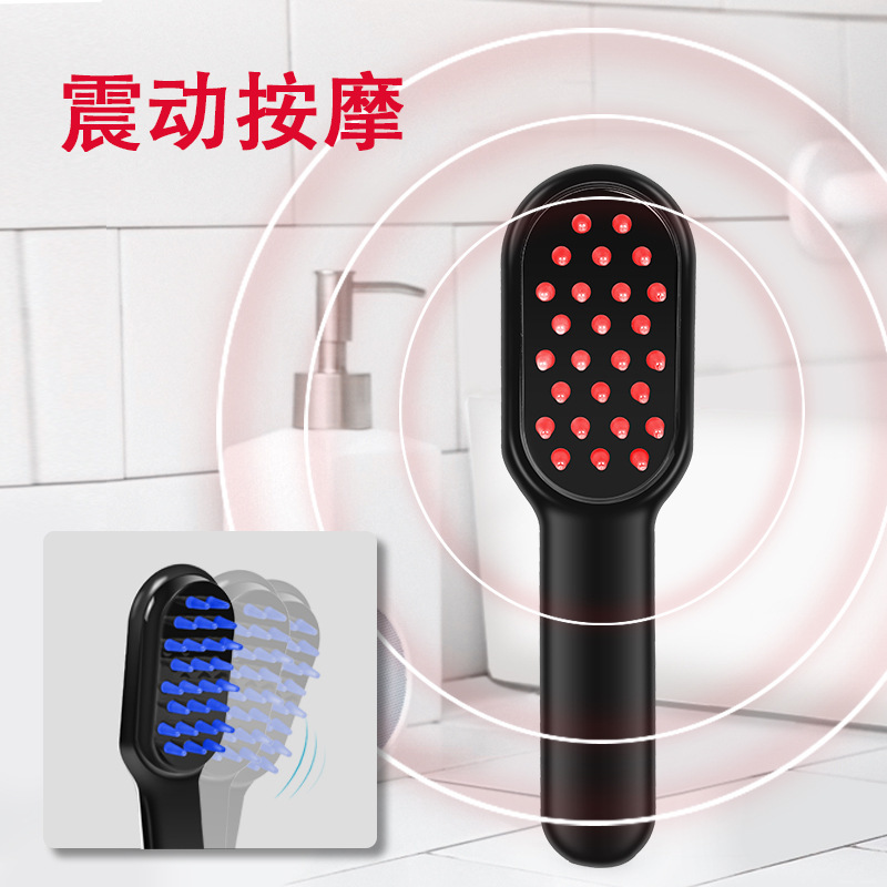 Cross-border red and blue-ray electric massage, hair combing, hair combing, hair combing, hair massage.