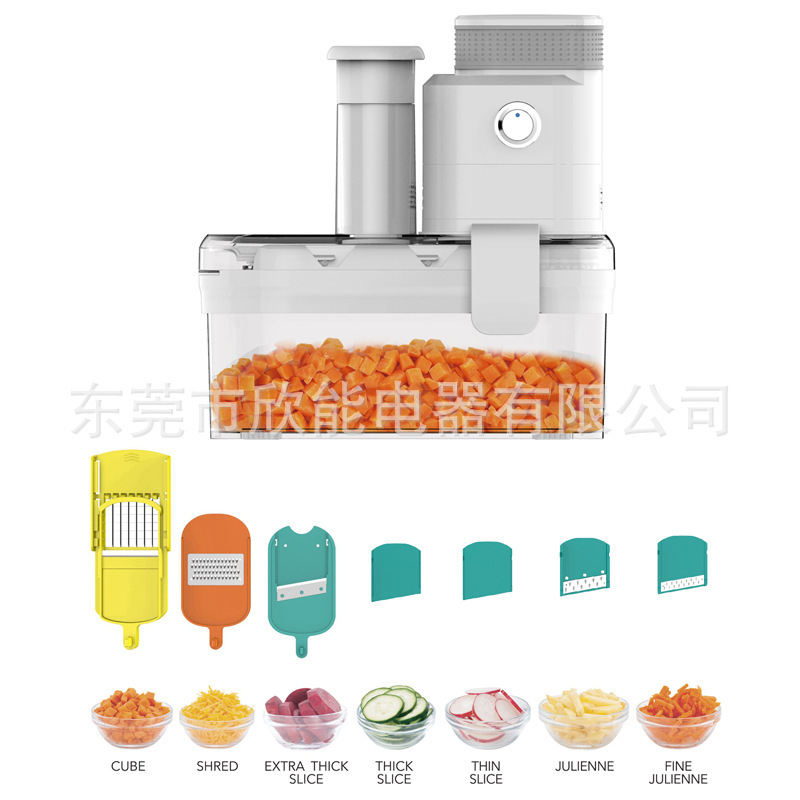 家用電動切菜機 水果蔬菜切絲切片切丁神器 細絲粗絲薄片厚片工廠