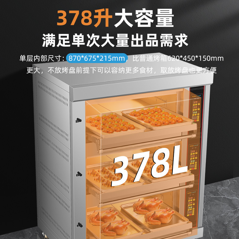 Leeka/Happy's commercial oven with a high-volume gas flat stove setup special for baked omelet