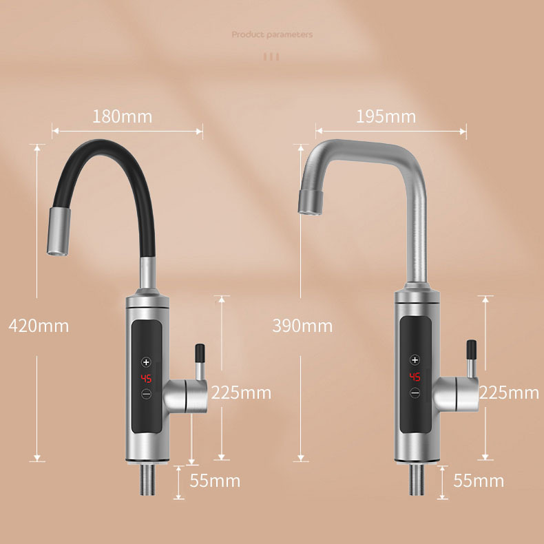 不鏽鋼電加熱水龍頭家用即熱式智能變頻恆溫三秒速熱廚衛兩用外貿