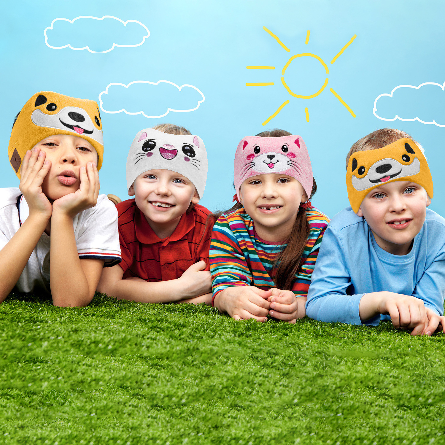 Những con vật âm nhạc kết hợp với Turban trẻ em trong chương trình Showheads.