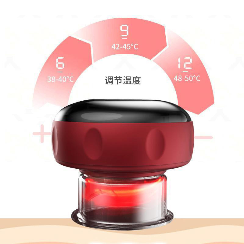定製批發 電動真空經絡疏通按摩吸痧器 拔罐刮痧儀呼吸加熱刮痧板