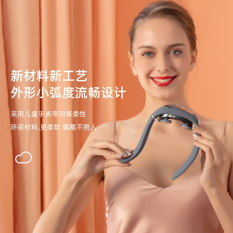 源頭工廠頸椎按摩器頸部按摩儀多功能脖子脈衝電療護頸儀一件代發