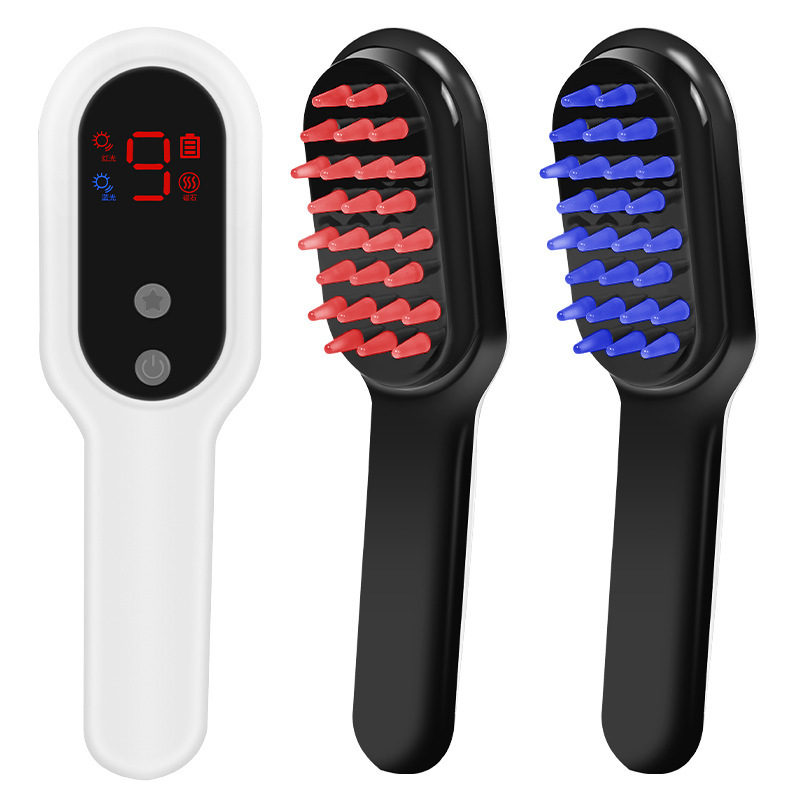 An electric massage comb with a head massager's skin.