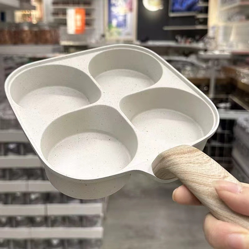 The four-holed eggs don't stick to the pot.