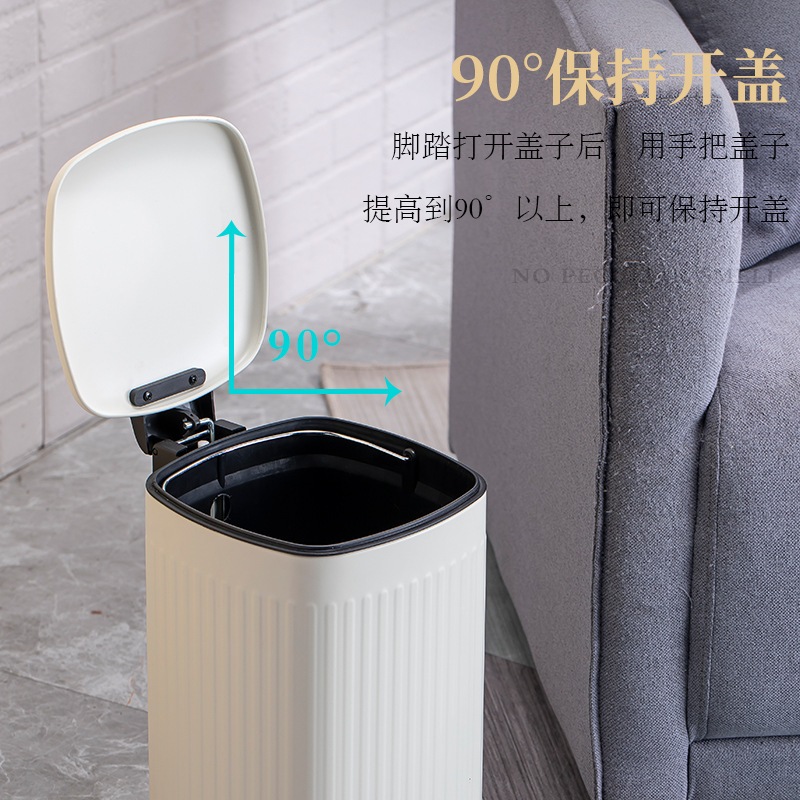 Nhà bếp với thùng rác thép không rỉ với chốt nhỏ sang trọng trong phòng khách 12L