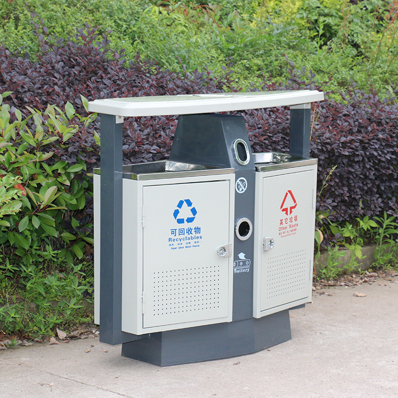 Outdoor trash cans, big garbage cans in the park block, sanitary fruit case support for custom-made direct marketing.