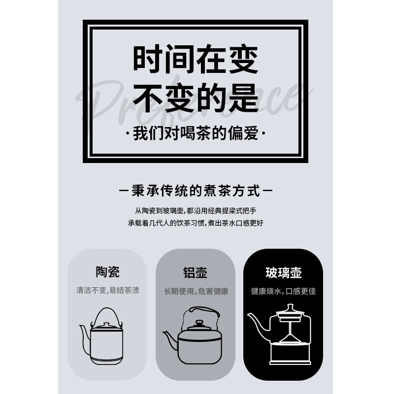 คอปเซอร์ซิลลิกา กาน้ําชาแบบใช้กระจกได้ โครงสร้างหม้อต้มชาแบบอัตโนมัติ โลโก้ความคิดสร้างสรรค์