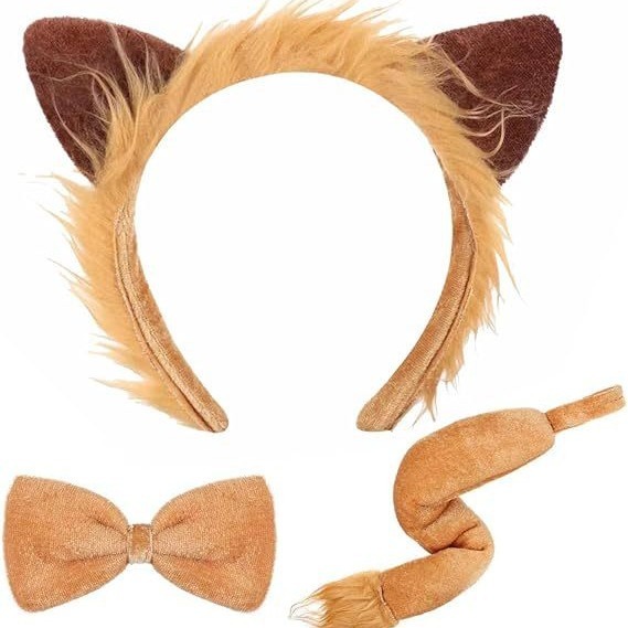 Lừa phù hợp, tai lừa có mũi đuôi và nơ, vũ khí cho Halloween.