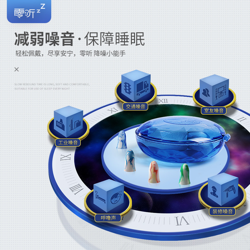 零聽抗噪衛士炫彩 隔音耳塞防噪音睡覺睡眠專業降噪學習耳塞