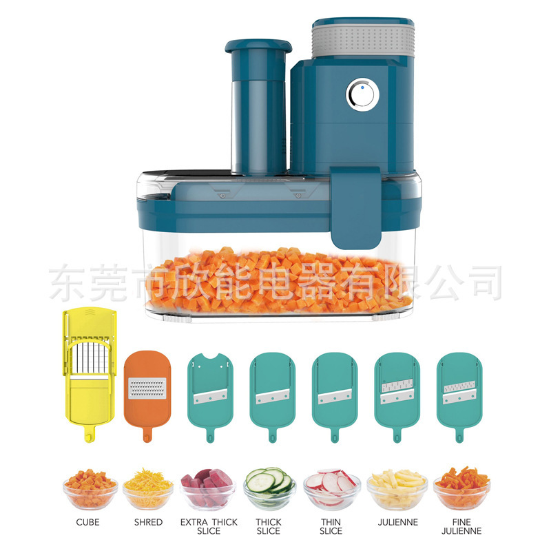 家用電動切菜機 水果蔬菜切絲切片切丁神器 細絲粗絲薄片厚片工廠