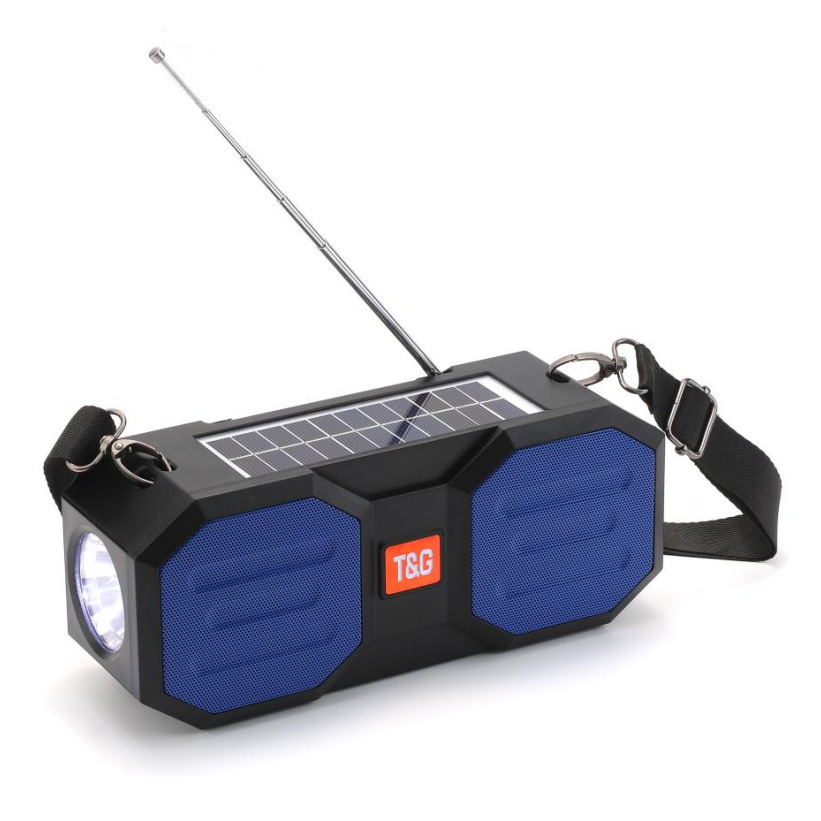 Loa Bluetooth đeo vai không dây tự sạc TT Solar hình vuông di động hai kênh Ultra Bass
