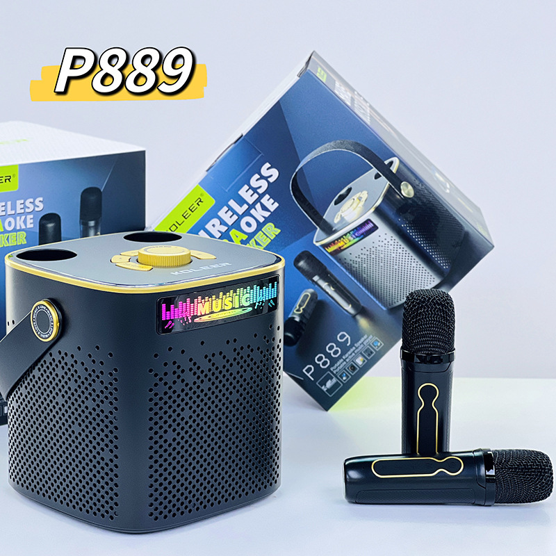 Cánh tay cầm mới này mang về nhà hai micro với một cái răng xanh lớn.