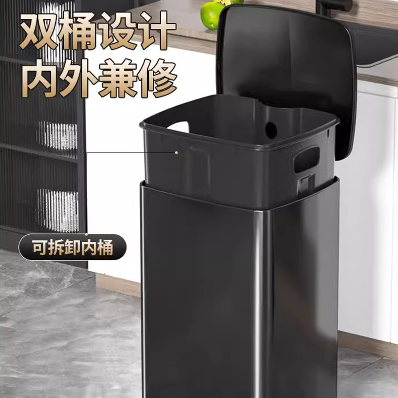 Nhỏ hơn khoảng 6L bình phương xuyên qua thùng rác với thép không rỉ nhỏ trong phòng khách nhà bếp