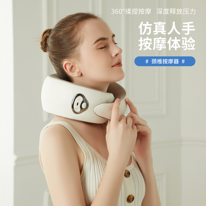 The U-cirral massage parlour home uses car-mounted neck massage machines to squeeze U-circular massage pillows with electric force.