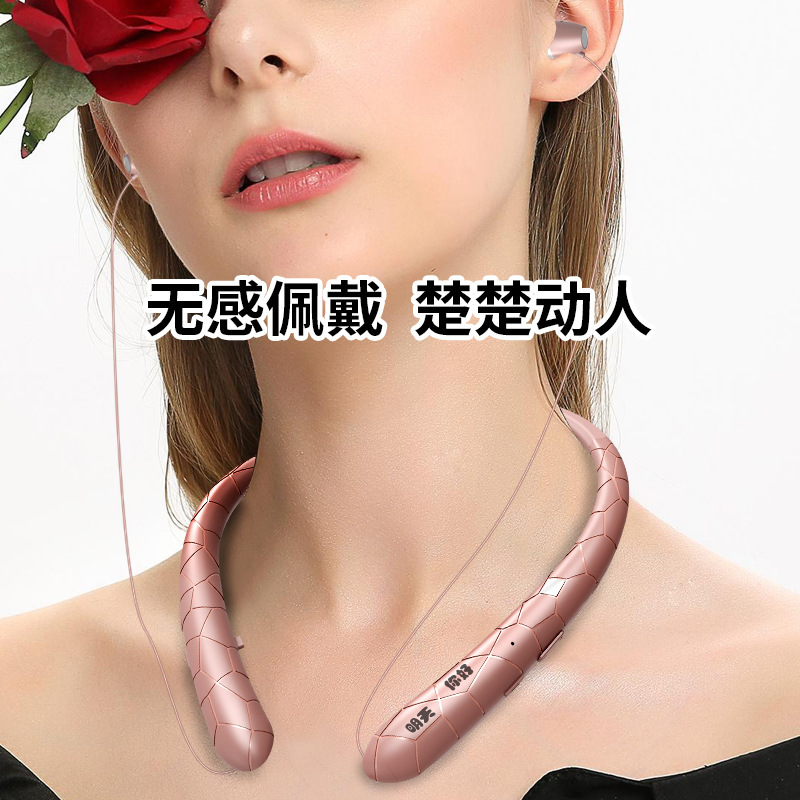 Tai nghe răng xanh kết hợp cổ với một cáng dài và một thời gian dài ở HX831.