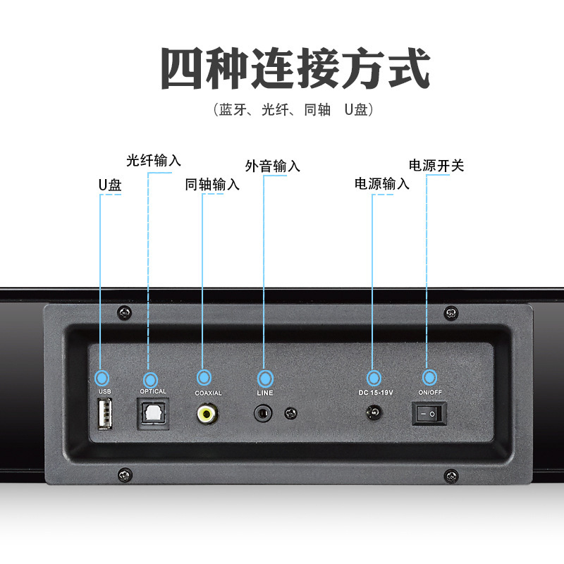 The factory's straight-up TV echo wall-forming home with K-Mike Soundbar on the bluetooth box.