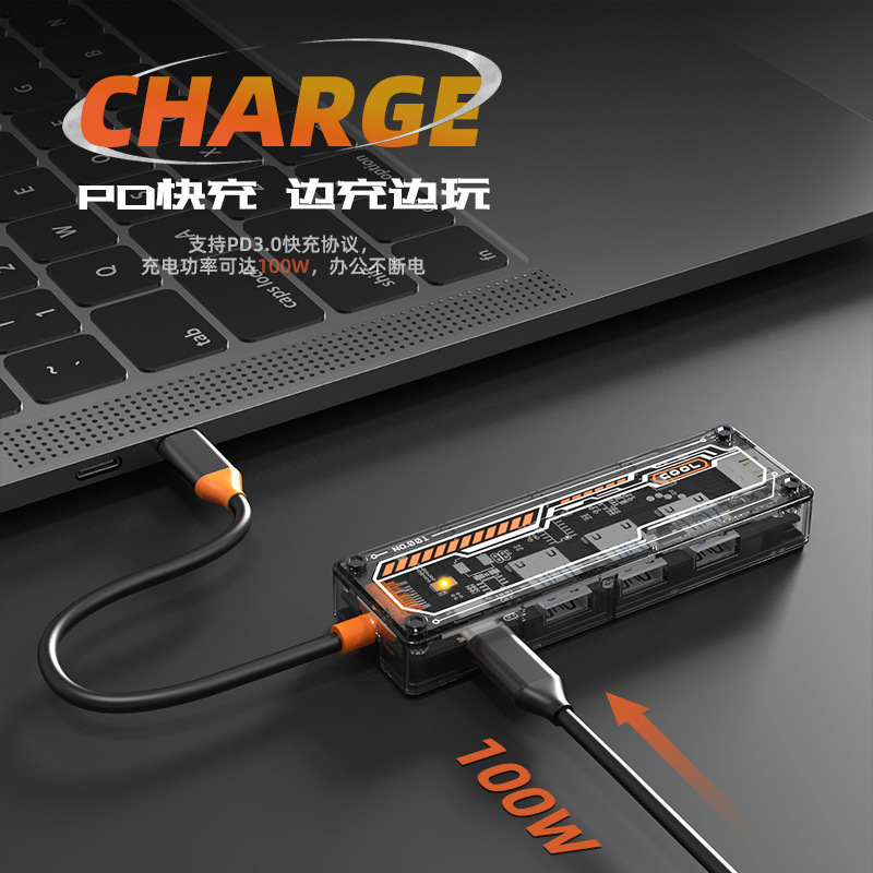 Trình xử lý tùy chỉnh các trạm mở rộng loại C HDMI đa mục đích trung tâm HDMI cao làm sạch usb3.0