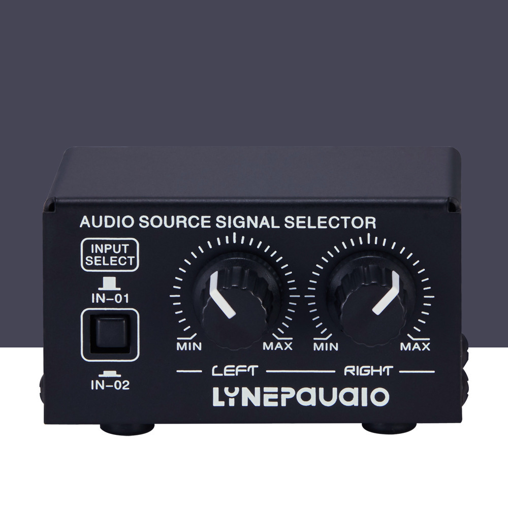 Two in and one out, sound source signal selection switcher, earbox switcher, output volume adjustment, no loss.