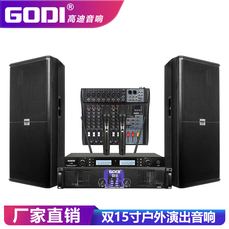 GODI Audio-Professional Out-of-Virtual Marriage Single-Done 15-inch Conference Soundbox kit