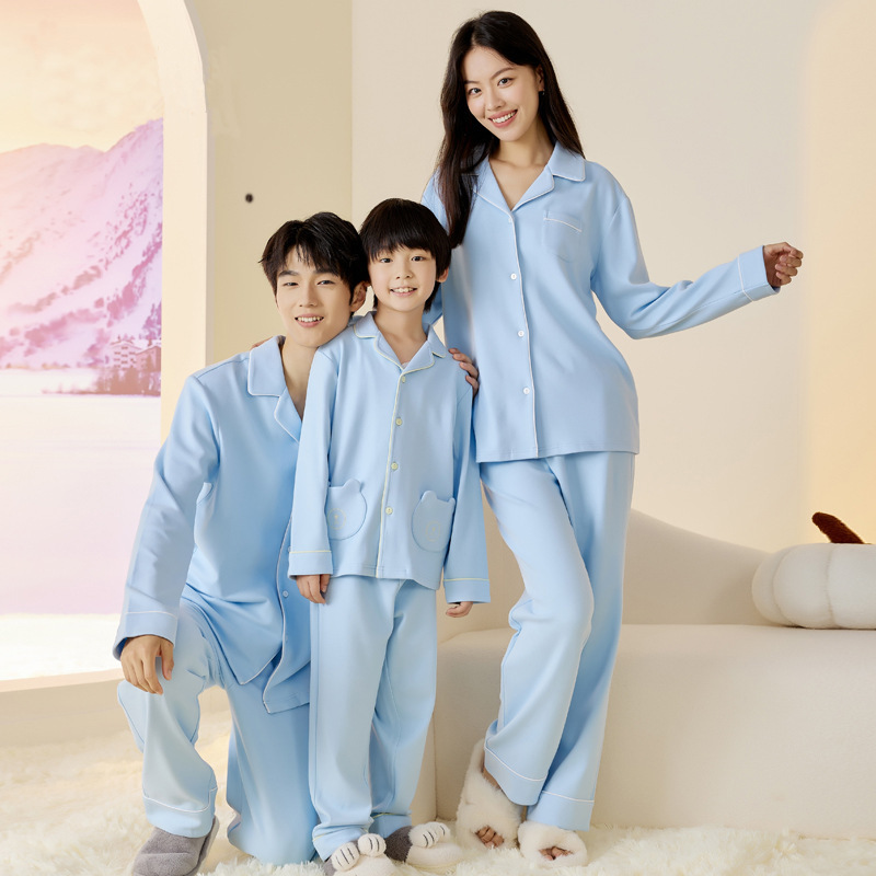 Pyjamas tùy chỉnh cho con gái và con trai và cha mẹ của họ với py-sleeved pyjama