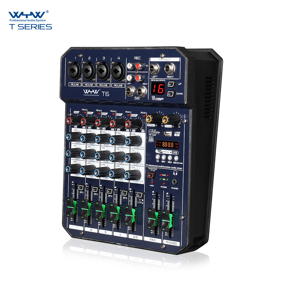 A six-way small blue-tooth set, digital effector, built-in soundcard-to-computer.