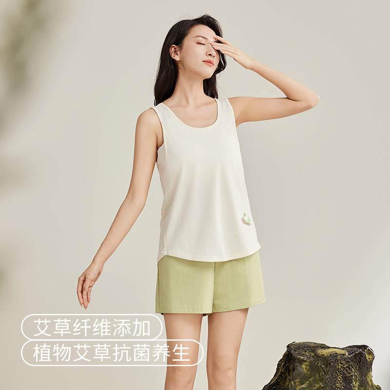 7A chống khuẩn pyjama với thảm quốc tế và áo vest quốc tế.