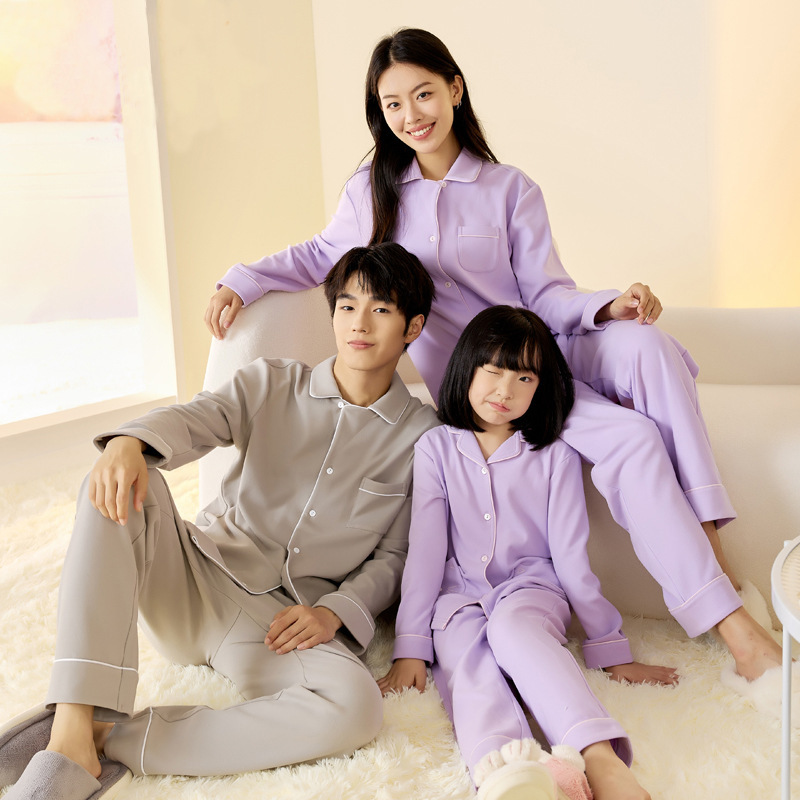 Pyjamas tùy chỉnh cho con gái và con trai và cha mẹ của họ với py-sleeved pyjama