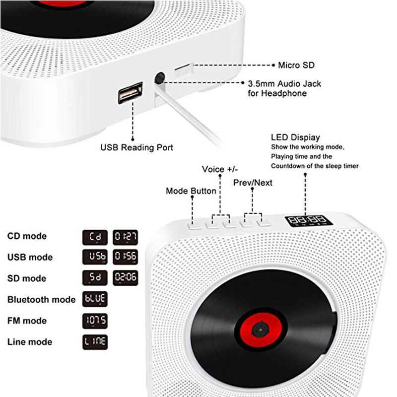 Một máy nghe CD Bluet răng đọc lại được để cho ra đời đầu của một trình chơi cd