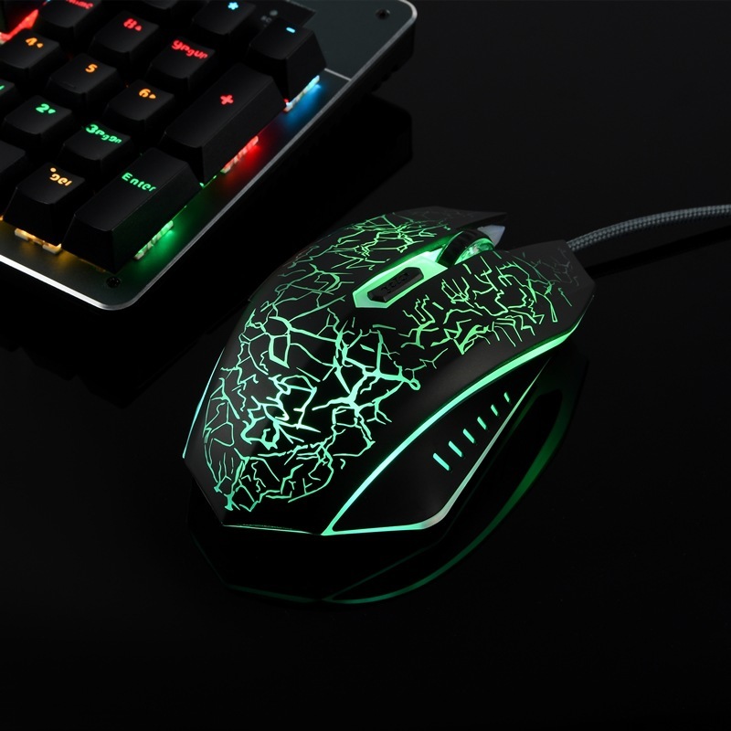 Trò chơi bảy màu sắc con chuột phát sáng cá nhân crack cạnh tranh điện LoL/CF cơ khí con chuột dây USB