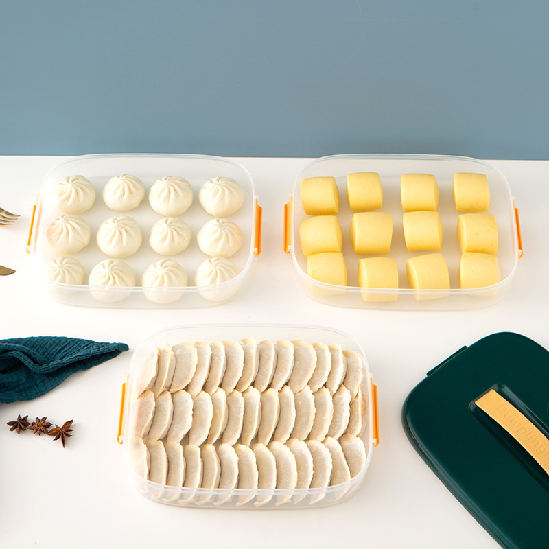 Hộp bánh bao O'Yuco. Tủ lạnh hạng thực phẩm. tủ lạnh nhà để tiết kiệm bánh bao đông lạnh.