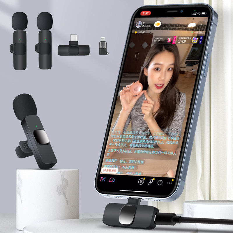 Một video trực tiếp về tiếng ồn của K9 radio K6 với cổ áo K1 và micro 2.4G.