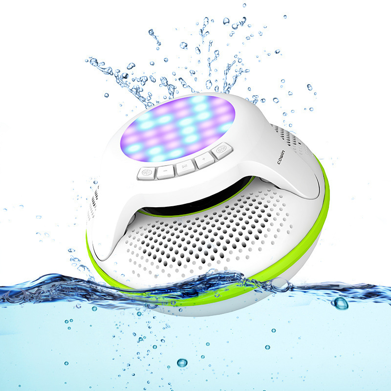 IPX 7-water-free bluetooth-box minisonics with stereo-low-sounded outdoor lights for children.