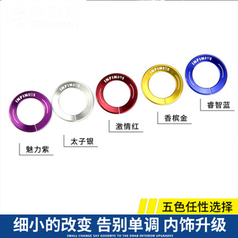 For Infiniti Q50/Q50L/Q60/QX60 Firering Circle One Key Launch Decoration Circle Key