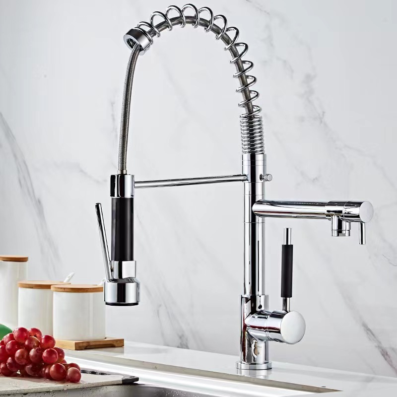 Osa Pie, cold and hot kitchen tap, double-water tap hotel kitchen, multi-purpose LED tap.