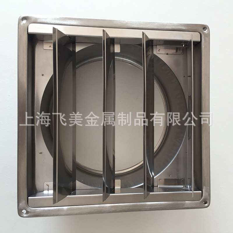 304 stainless steel, motion square vent 125 mm, stainless steel wall raincap.