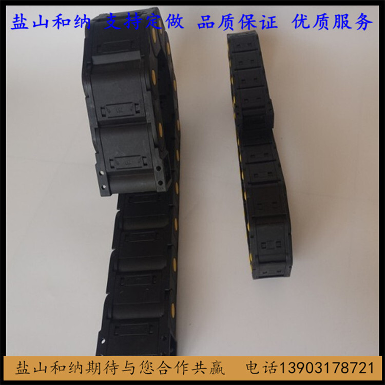 Short supply bridge plastic towed chain, machine-bed cable towed chain, engineering nylon towed chain, wired tank chain.