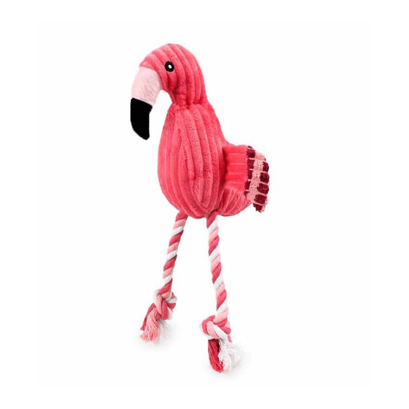 Spiral dog toy flamingo-formed cotton-line velvet-resistant pets.