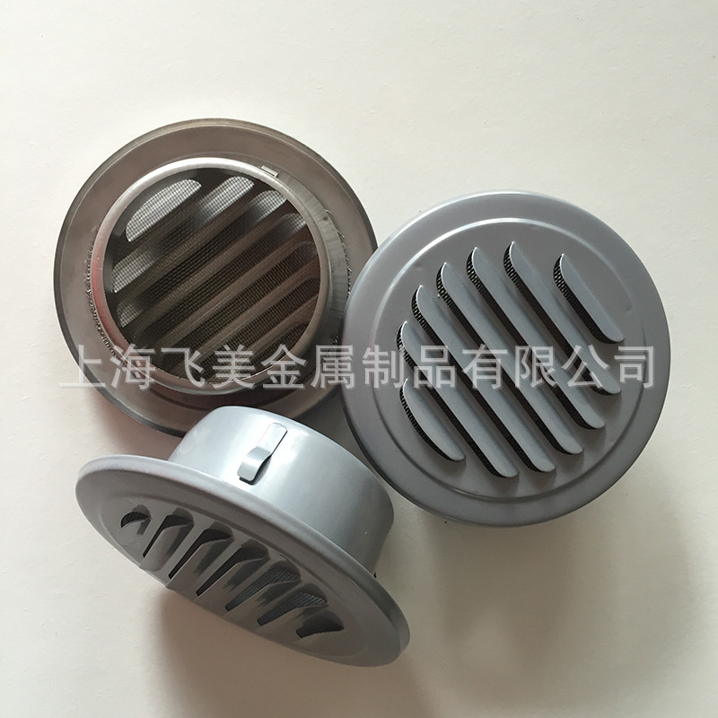 The stainless steel flat, 100 millimeters, the exterior, the wall vent.