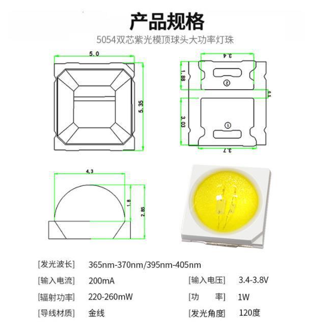 The UV light is solidified by the UV light bead of the UV beam.