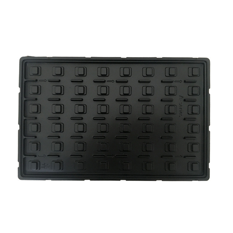 Inhalation of black, electrostatic plastic trays, electrostatic plastic trays.