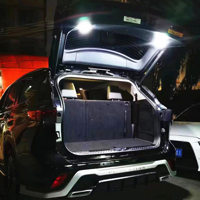 Application of multi-factor vehicle interior modifications to the R.R.V. camplights in the trunk of Toyota