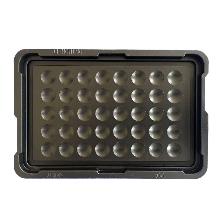 Inhalation of black, electrostatic plastic trays, electrostatic plastic trays.