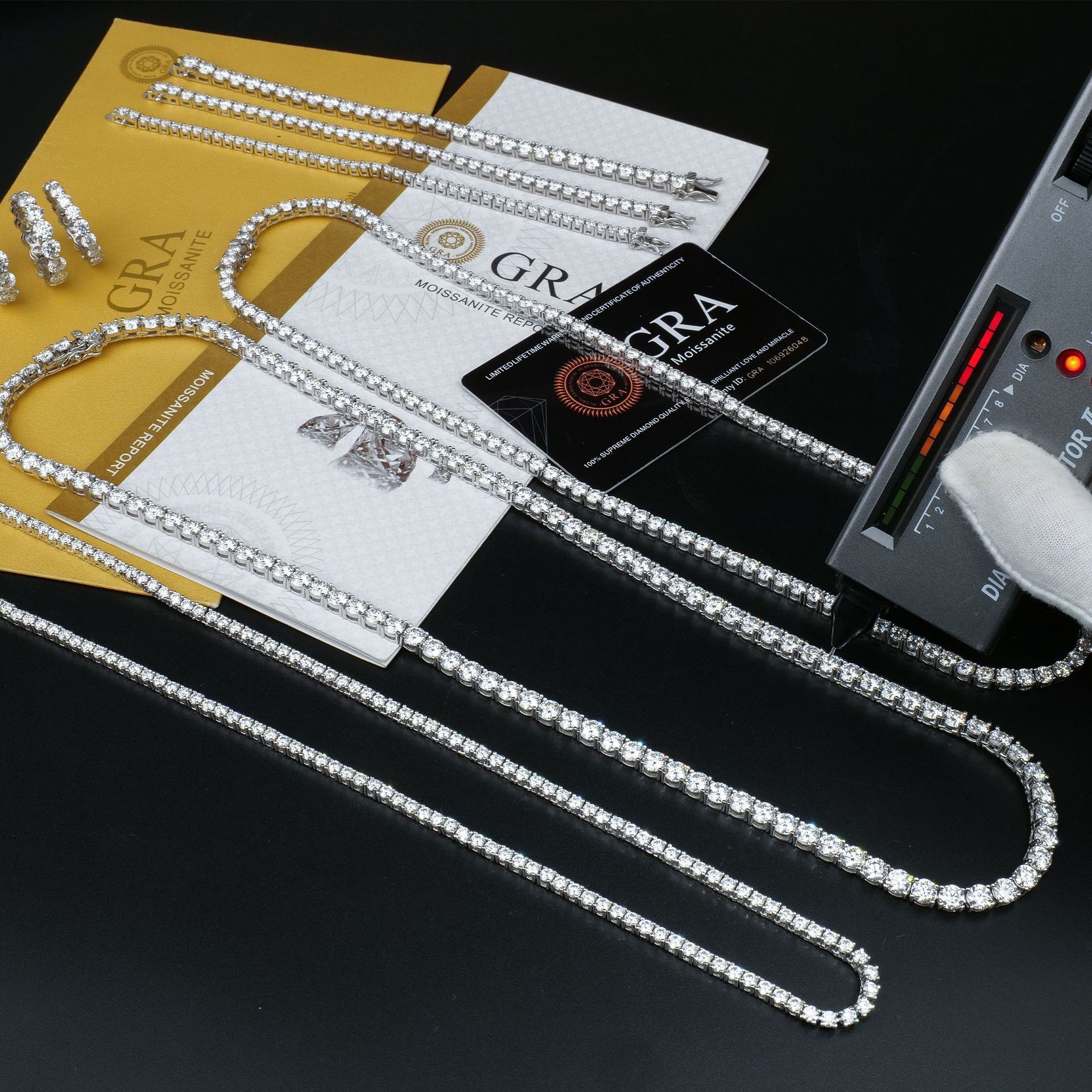 Europe-United States Cross-Border Bang Tennis Chain New Classic Four-claw Single-Train Tennis Trench Source.